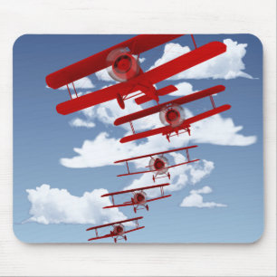 Retro Biplane Mouse Mat