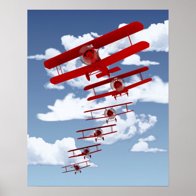 Retro Biplane Poster (Front)