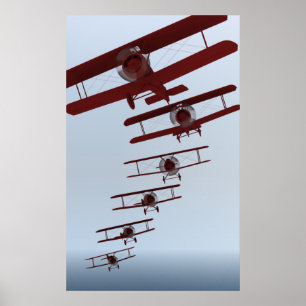 Retro Biplane Poster