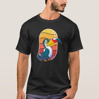 Retro Bird  Rainforest Animal Tropical Bird Toucan T-Shirt