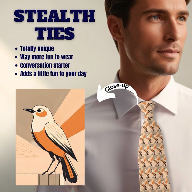 Retro Bird Stealth Neck Tie (Creator Uploaded)
