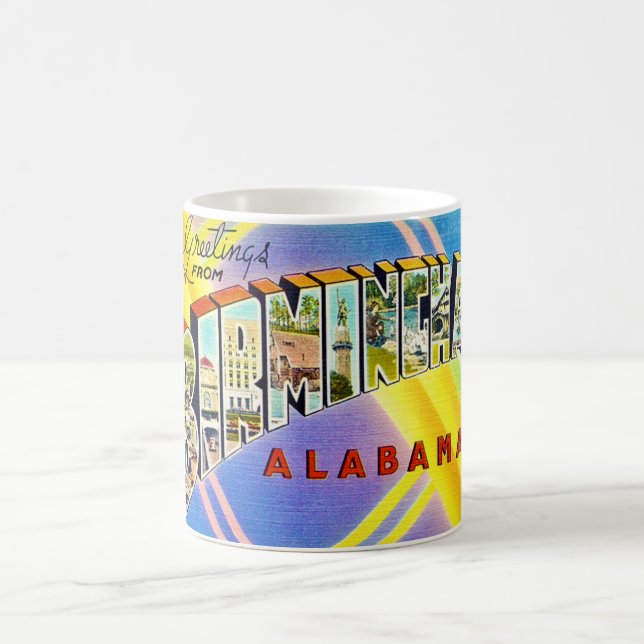 Retro Birmingham AL Postcard Mug (Center)