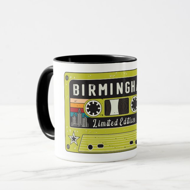 Retro Birmingham City. Mug (Front Left)