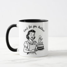 Retro Birthday Cake Personalised Coffee