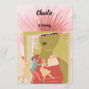 Retro birthday invitation