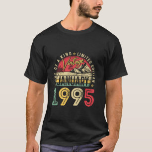 Retro Birthday Men Women 30 Years Old Vintage Janu T-Shirt