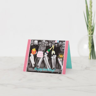 Retro Birthday note card