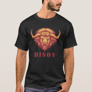 Retro Bison Head Ten Yell day T-Shirt
