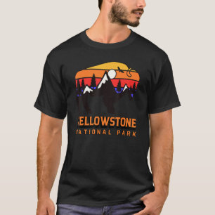Retro Bison Yellowstone National Park Vintage Buff T-Shirt
