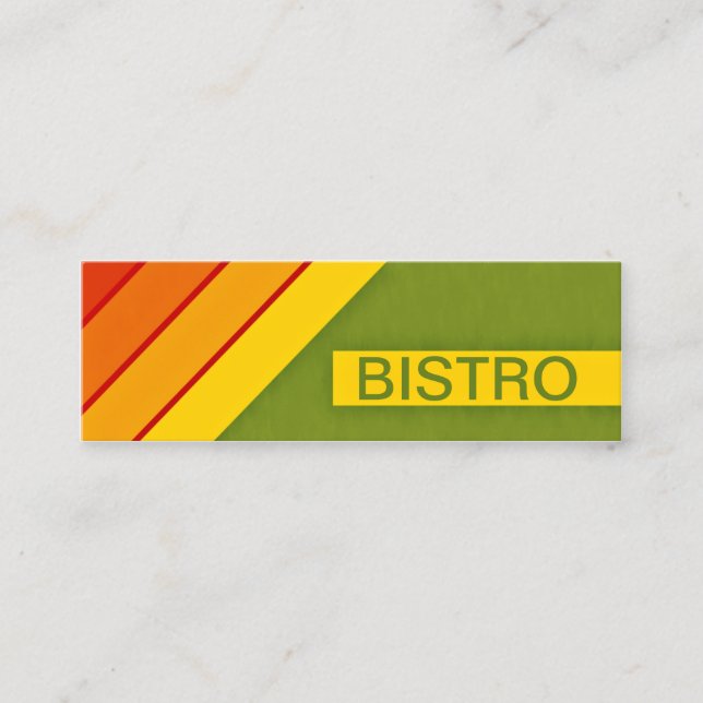 retro BISTRO Mini Business Card (Front)