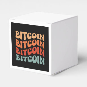 Retro Bitcoin Typography Design Favour Box