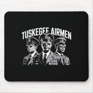 Retro Black Airmen Black History World War 2 Mouse Mat