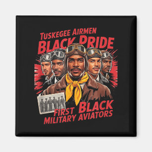 Retro Black Airmen Black History World War 2 Tuske Magnet