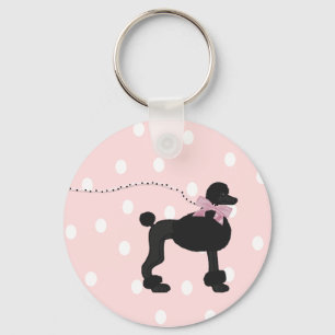Retro Black and Pink  Keychain