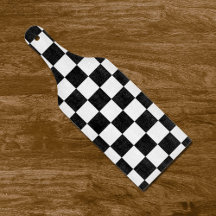 Retro Black and White Chequerboard Cutting Board