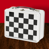 Retro Black and White Chequerboard  Drink Coasters
