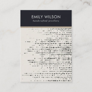 RETRO BLACK AND WHITE DOTS HAIR CLIP DISPLAY CARD