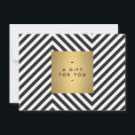 Retro Black and White Pattern Gold Name Gift Cert<br><div class="desc">Coordinates with the Retro Black and White Pattern Gold Name Logo Business Card Template. © 1201AM CREATIVE</div>