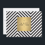 Retro Black and White Pattern Gold Name Gift Cert<br><div class="desc">Coordinates with the Retro Black and White Pattern Gold Name Logo Business Card Template. © 1201AM CREATIVE</div>