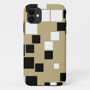 Retro Black and White Pattern Seamless Art iPhone 11 Case