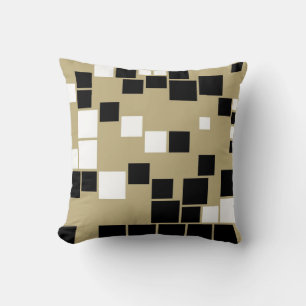Retro Black and White Pattern Seamless Art Cushion