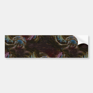 Retro Black Atomic Abstract Bumper Sticker