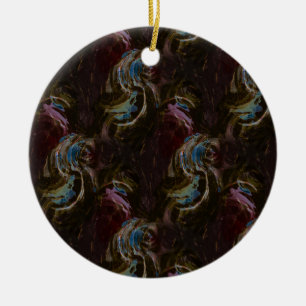Retro Black Atomic Abstract Ceramic Tree Decoration