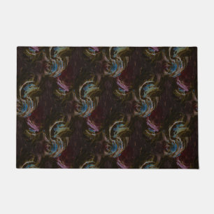 Retro Black Atomic Abstract Doormat