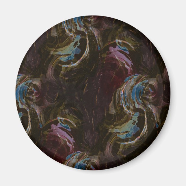 Retro Black Atomic Abstract Magnet (Front)