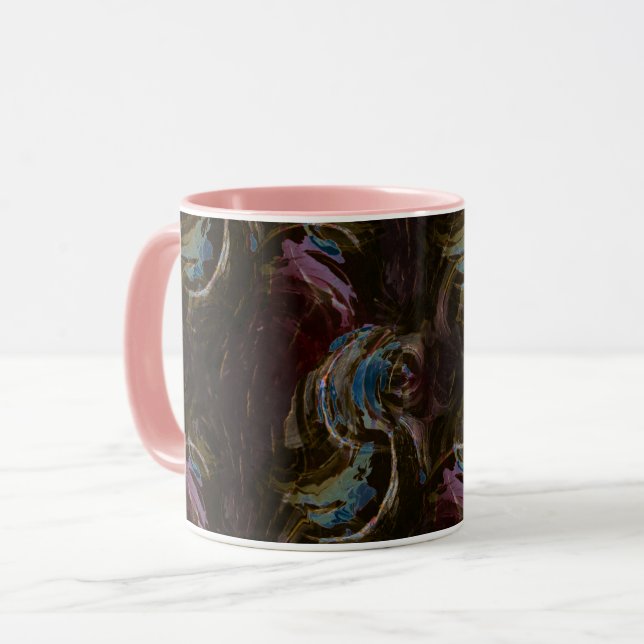 Retro Black Atomic Abstract Mug (Front Left)