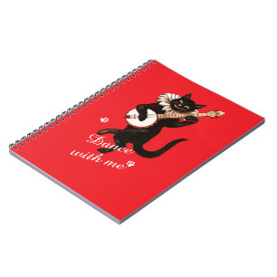Retro Black Cat Banjo Notebook – Dance With Me