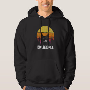 Retro Black Cat Ew People Cat Pet Hoodie