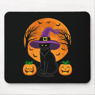 Retro Black Cat Halloween Pumpkin Costume Women Ki Mouse Mat