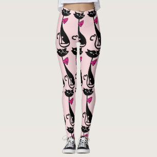 RETRO BLACK CAT LEGGINGS