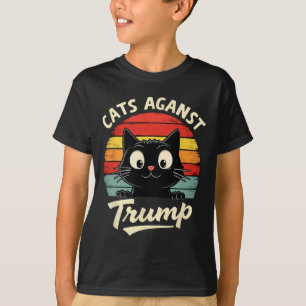 Retro Black Cats Against Trump 3 T-Shirt