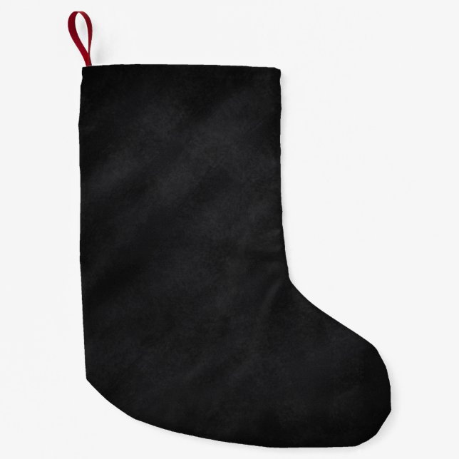 Retro Black Chalkboard 2-Sided Print Small Christmas Stocking (Front)