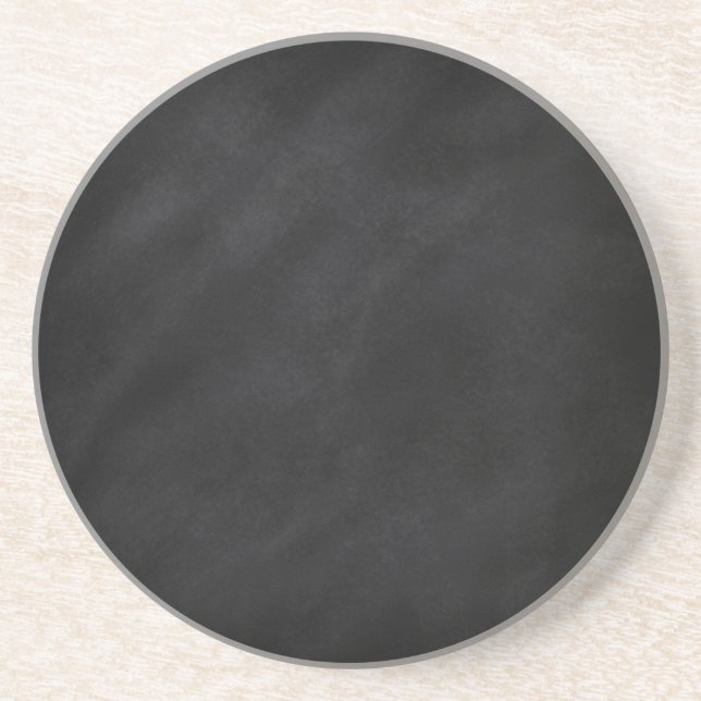 Retro Black Chalkboard Texture Coaster (Front)