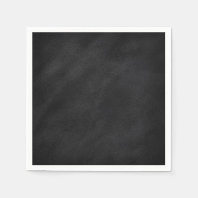 Retro Black Chalkboard Texture Napkin (Front)