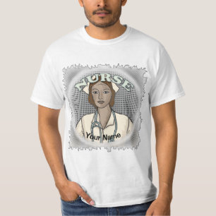 Retro Black Female Nurse T-Shirt