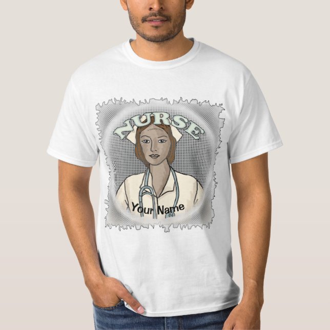 Retro black female nurse  T-Shirt (Front)