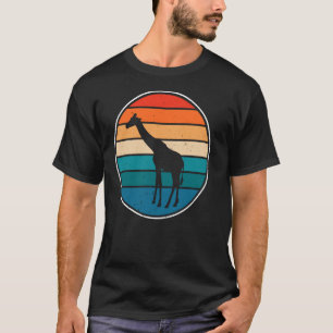 Retro Black Giraffe  Vintage Style Cute Giraffe T-Shirt