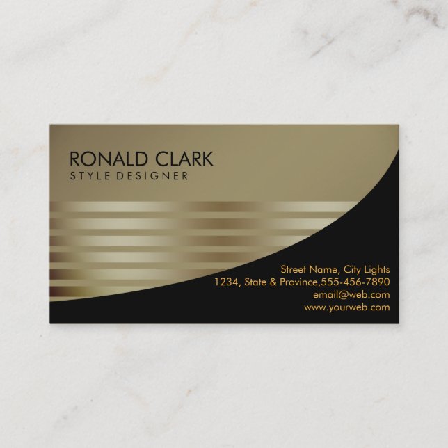 Retro Black Grey Financial Services Construction Business Card (Front)