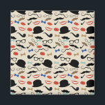 Retro Black Handlebar Moustache Pattern Magnet<br><div class="desc">Retro Funny Black Handlebar Moustache Moustache.</div>