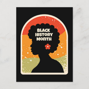 Retro Black History Month African Woman Postcard