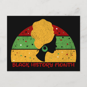 Retro Black History Month African Woman Postcard