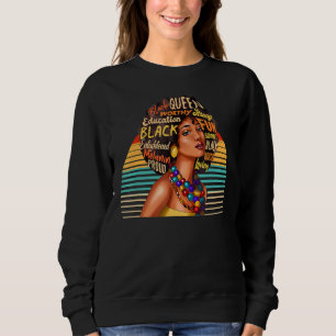 Retro Black History Month African Woman Queen Mela Sweatshirt