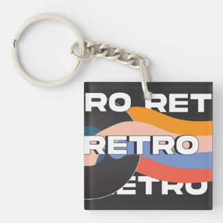 Retro Black Key with Sophisticated Design Key Ring