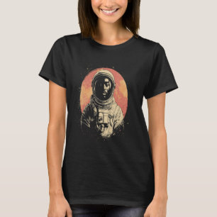 Retro Black Man Astronaut Exploring Outer Space Su T-Shirt
