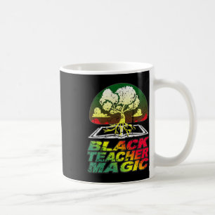 Retro Black Teacher Magic Shirt Black Educator Shi Coffee Mug