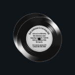 Retro Black Vinyl LP Record 60th Birthday Party Invitation<br><div class="desc">A classic black vinyl record for a 60th birthday party.
All text can be changed.</div>